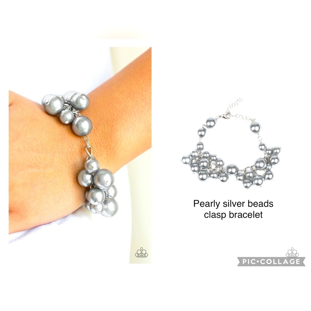 Paparazzi Girls In Pearls Silver Clasp Bracelet